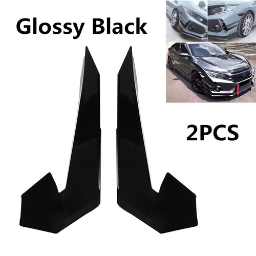 Glossy black front bumper - 2x,